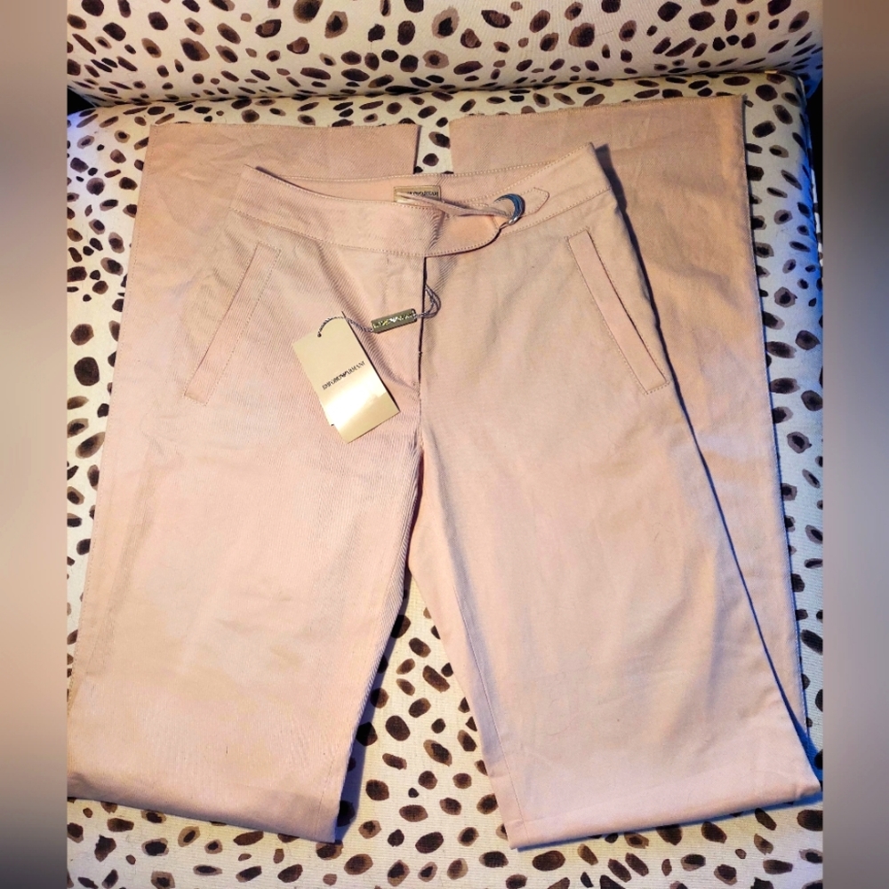 Emporio Armani Casual Cotton Trousers Women Size 6 US NWT